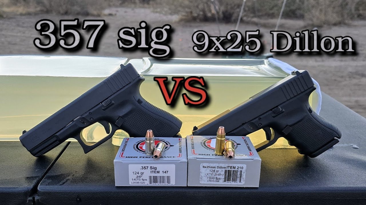 357 sig против 9x25 мм Dillon