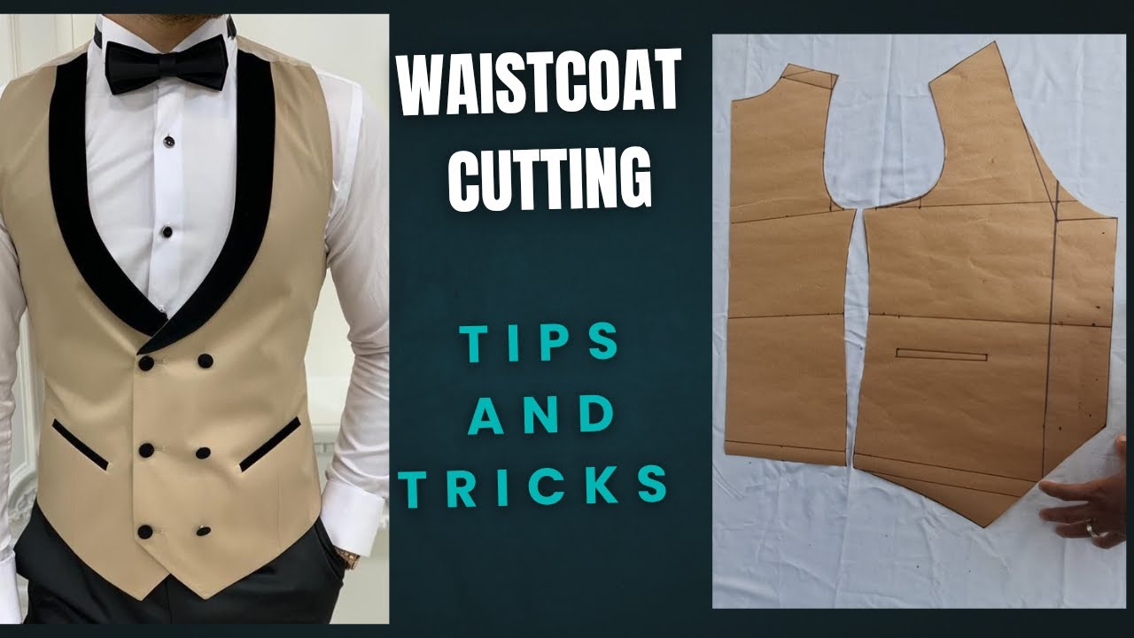 How to draft and cut a man's double breasted waistcoat or vest