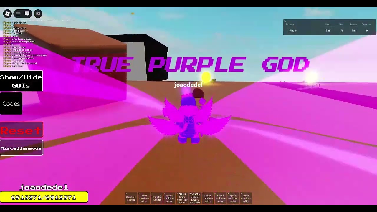 Purple god/True purple god SHOWCASE (Sans Game Remake)