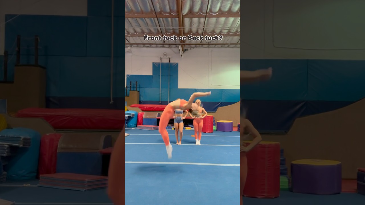 Front tuck or back tuck? 🤔🤸&zwj;♂️ Ft Sophia Campana, Gracie Kramer