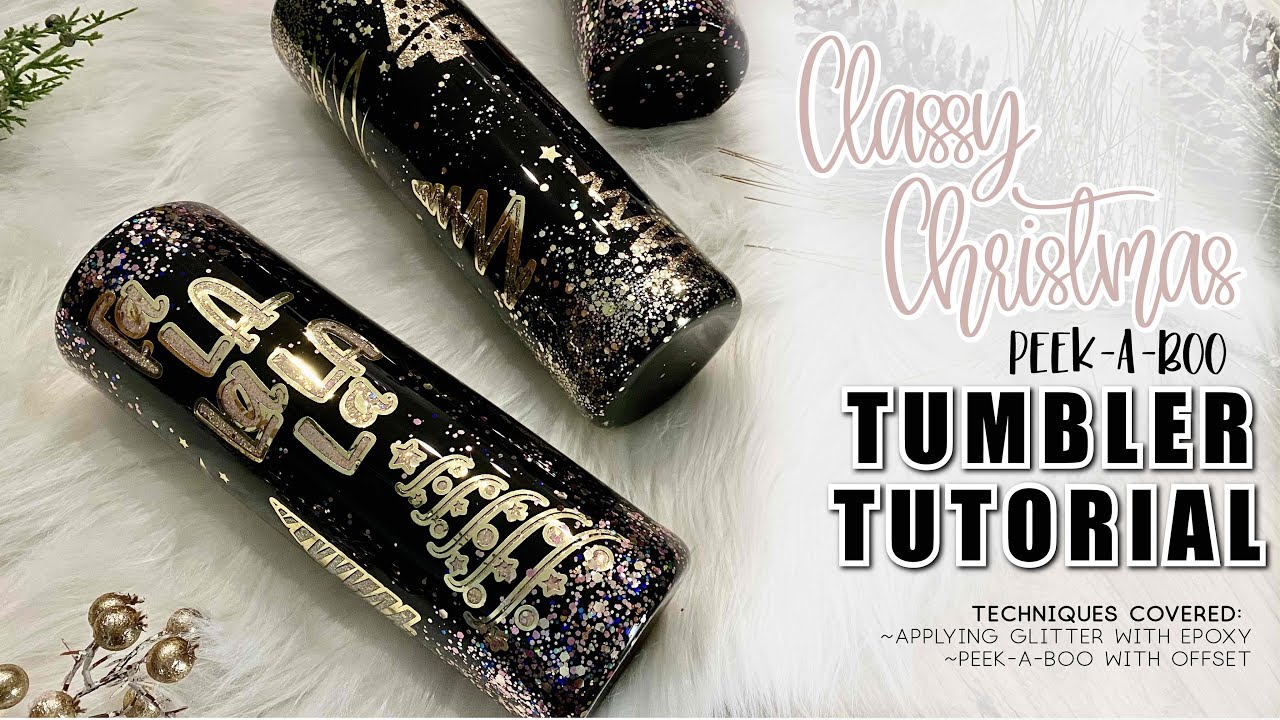 Classy Christmas peek-a-boo tumbler l DAM Fancy Creations