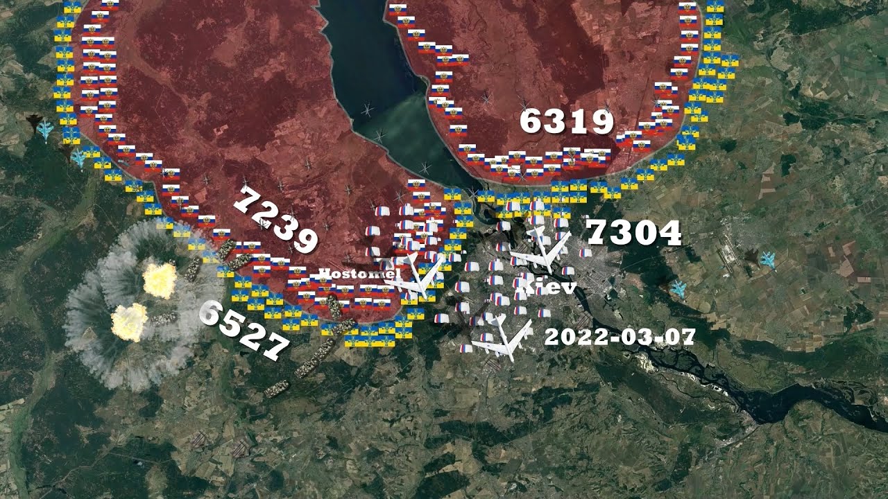 Battle of Kiev (2022) Animated Timelapse Map