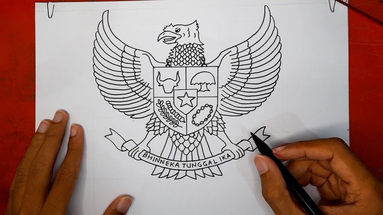 Menggambar Garuda Pancasila Lengkap Dengan Narasi