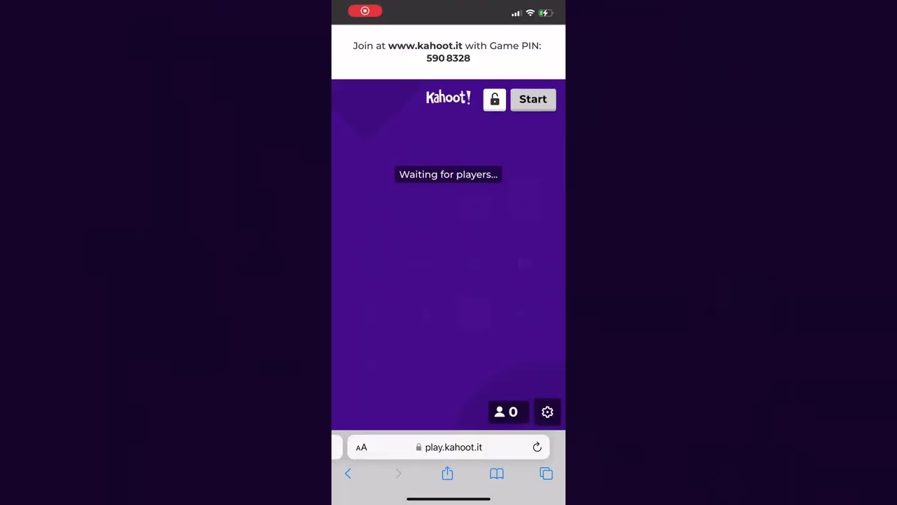 Kahoot game pin