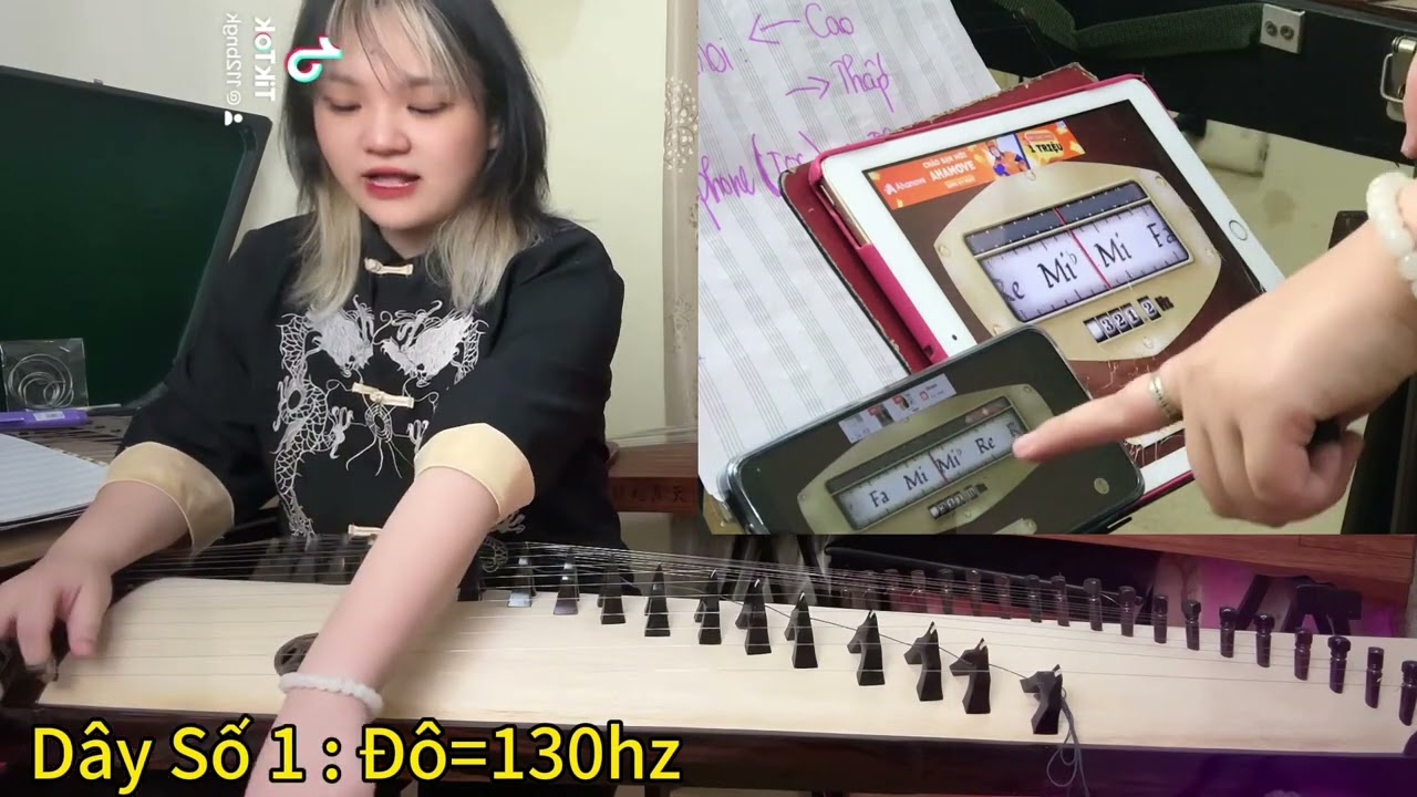 Hướng Dẫn Lên Dây đàn Tranh và cách Lắp Dây Đàn với app Pano Tunner