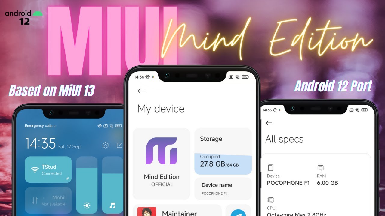 MiUI Mind Edition | ft. Poco F1 | Android 12/ MiUI 13 | Full Installation Guide | TechitEazy