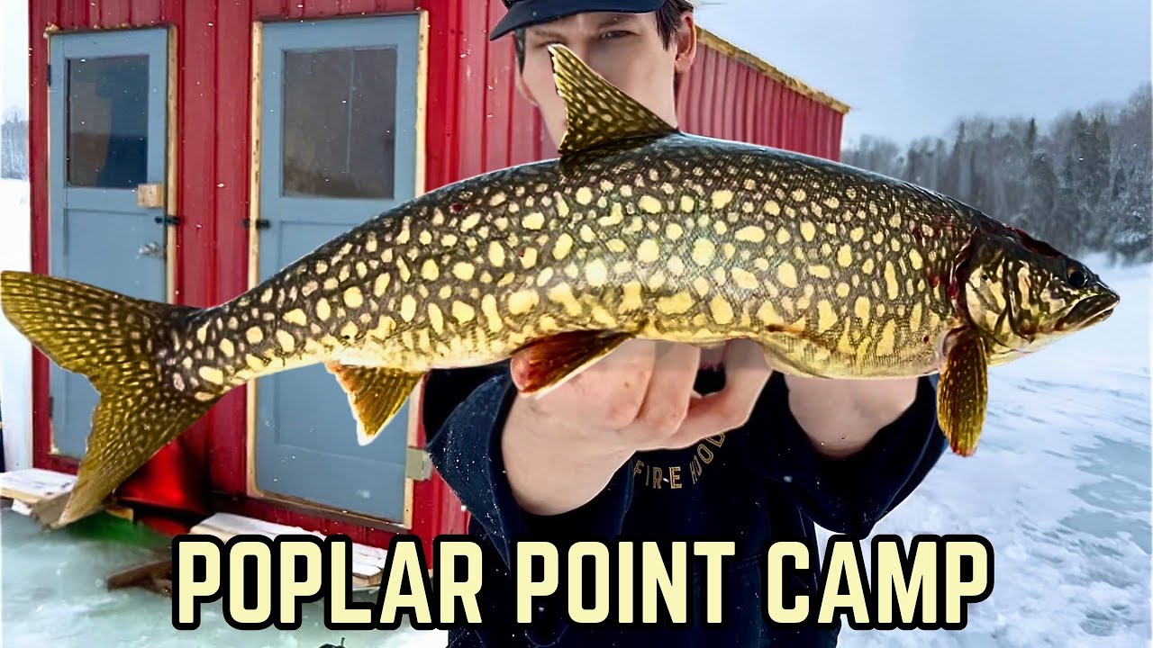 3 NIGHTS ICE CAMPING on a REMOTE Canadian Lake LOADED with Trout