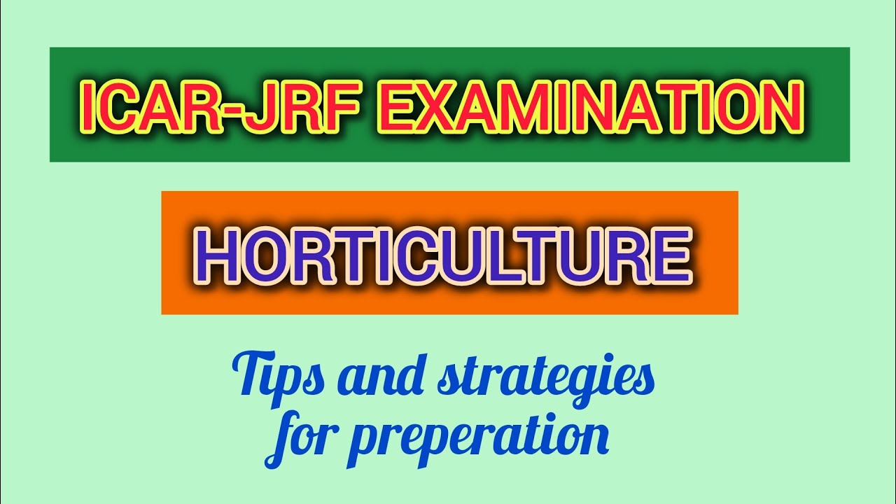 Tips and strategies for JRF Horticulture preparation #jrfhorticulture #jrf #books #exam 
