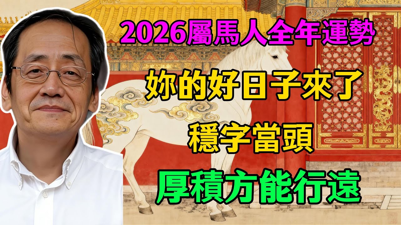 2026屬馬人全年運勢，妳的好日子來了，穩字當頭，厚積方能行遠