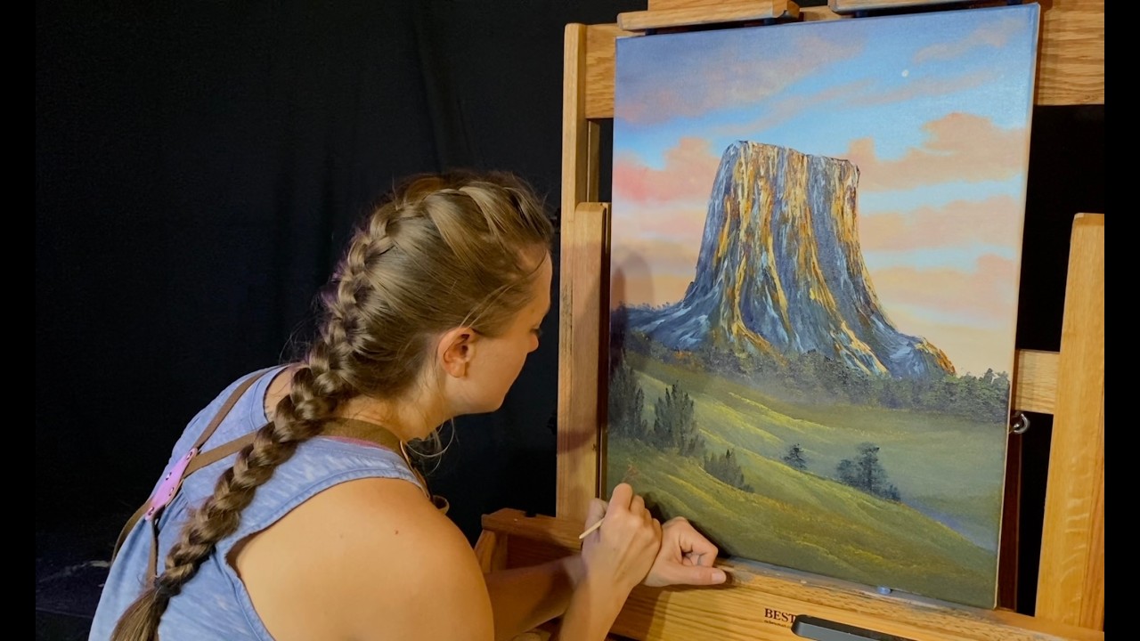 Oil Painting Tutorial #20 “Devil’s Tower” by Kaylee Rakowski