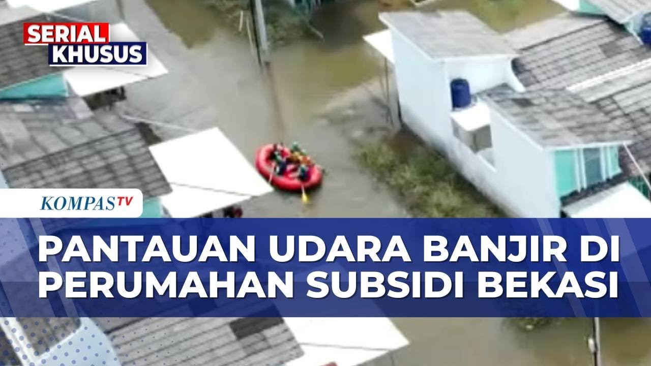 Pantauan Udara Kondisi Banjir Rendam Perumahan Subsidi di Kabupaten Bekasi, Air Capai Satu Meter