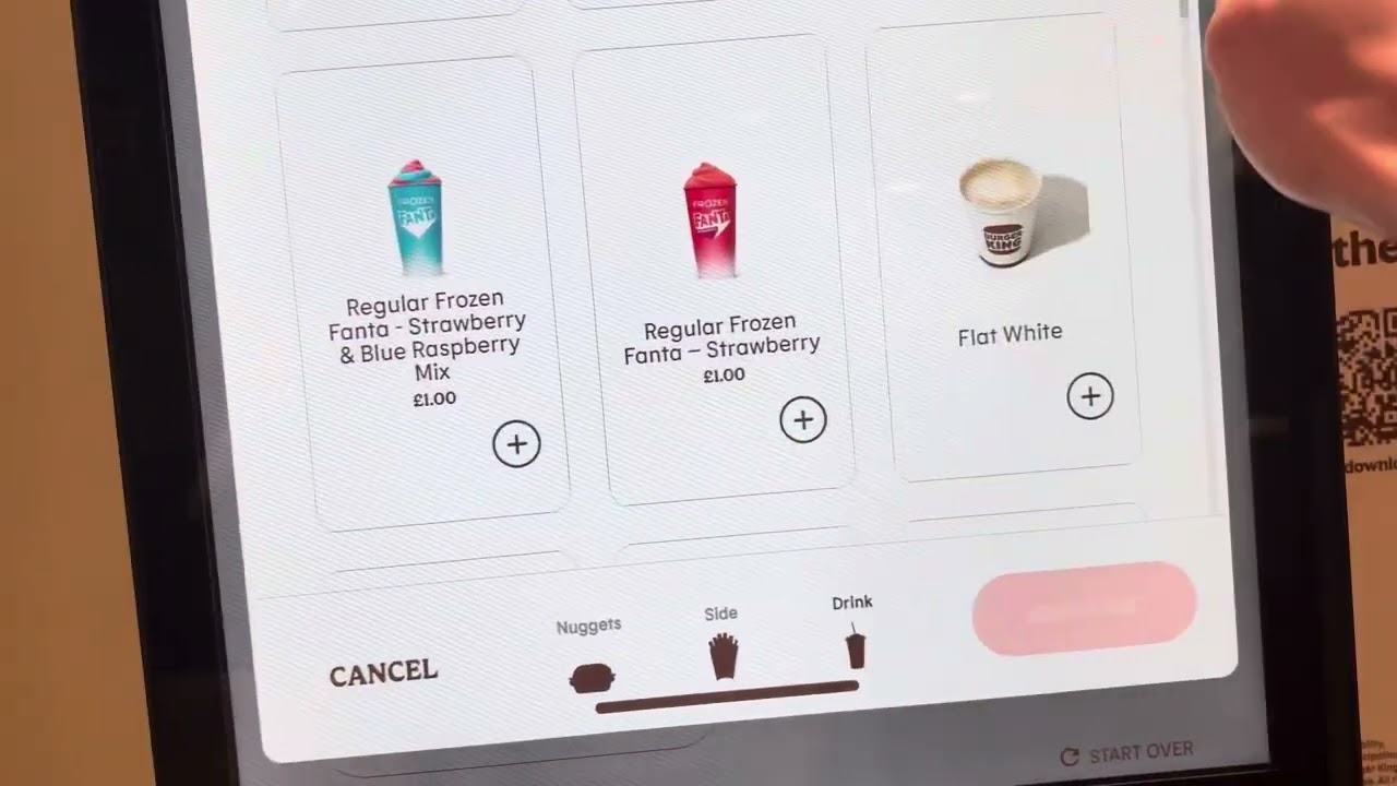 Burger King Self ordering Kiosk at Southend