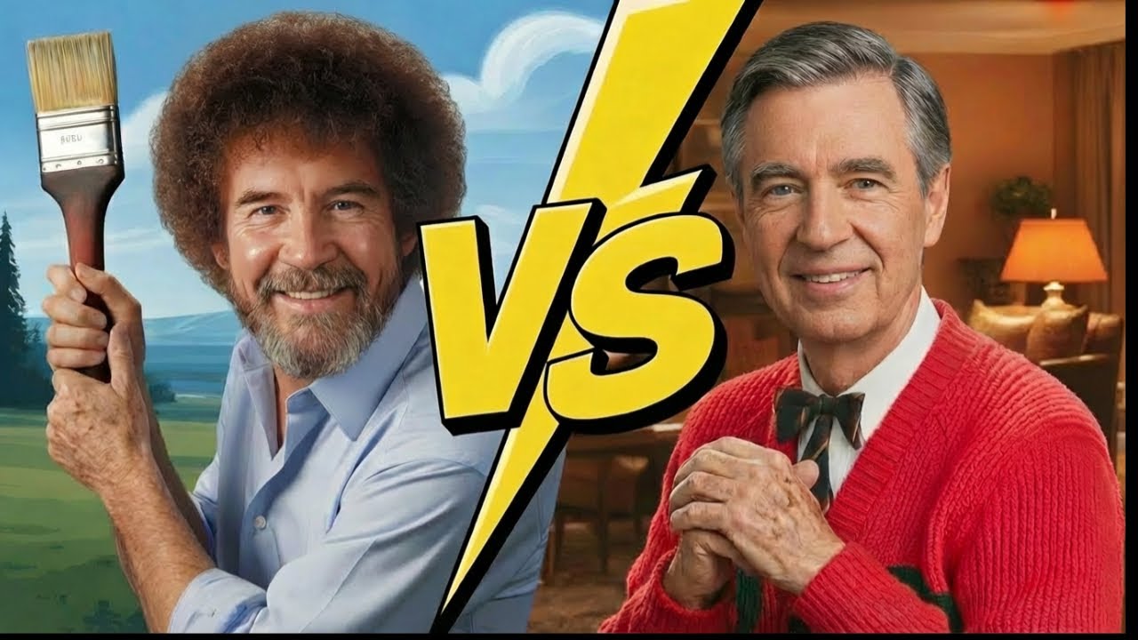 Bob Ross vs Mr. Rogers The Complete AI Battle #aicomedy #funny #trending