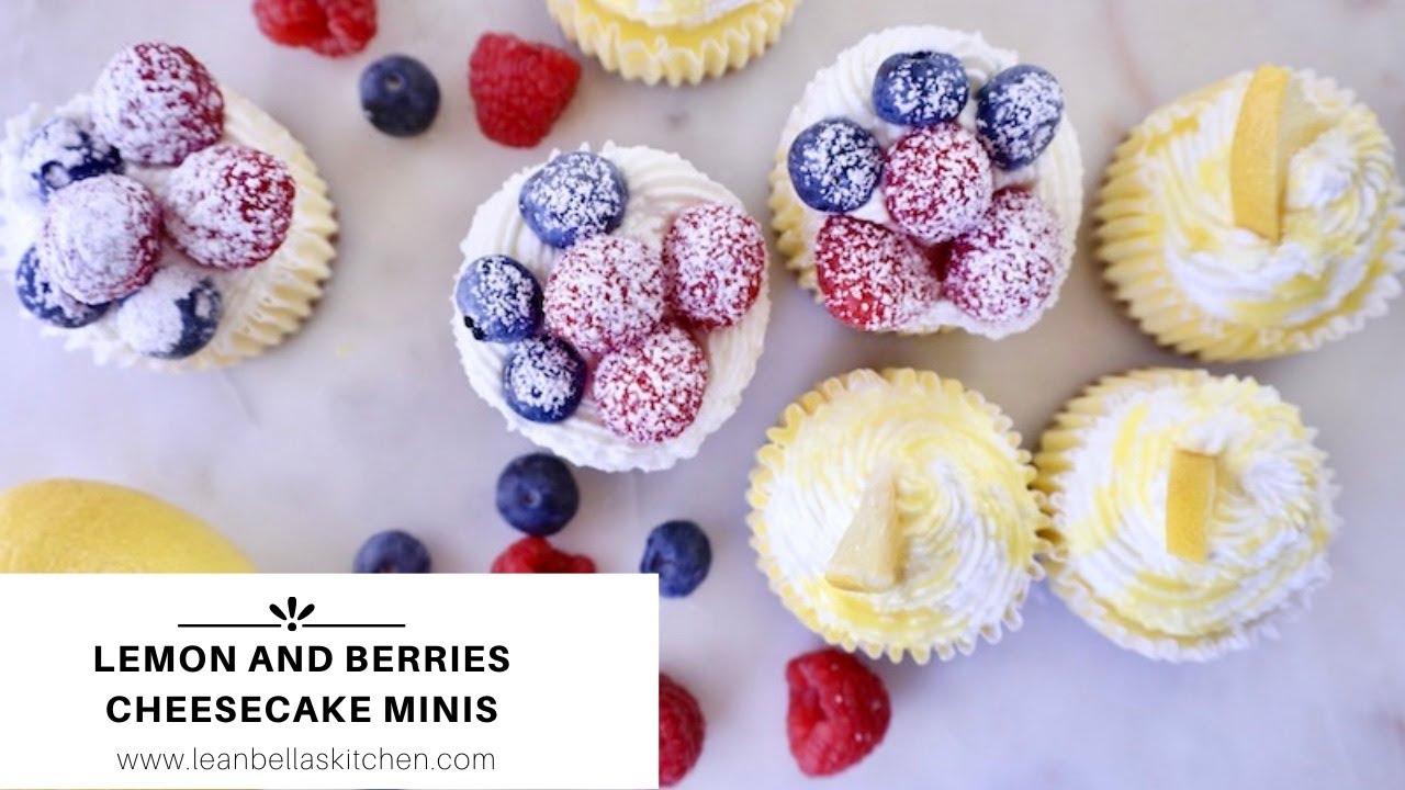 Lemon and Berries Cheesecake Minis @leanbellaskitchen