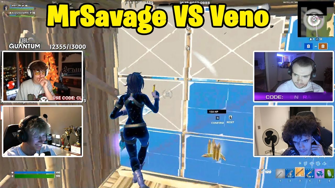 Clix & MrSavage VS Mongraal and Veno 2v2 TOXIC Fights!
