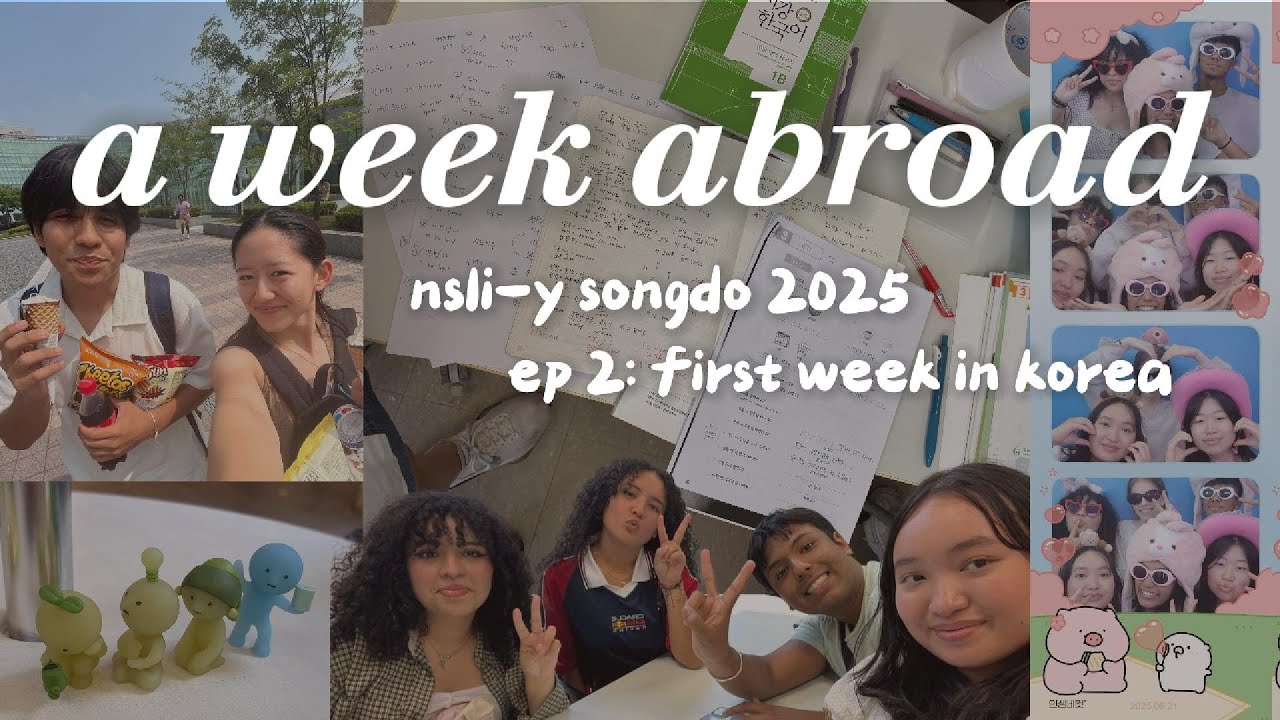 nsli-y korea diaries ep 2 | first week, smiskis, studying, food 🎧📓🥢