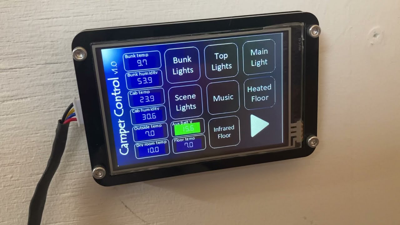 Camper van touchscreen controller with Arduino
