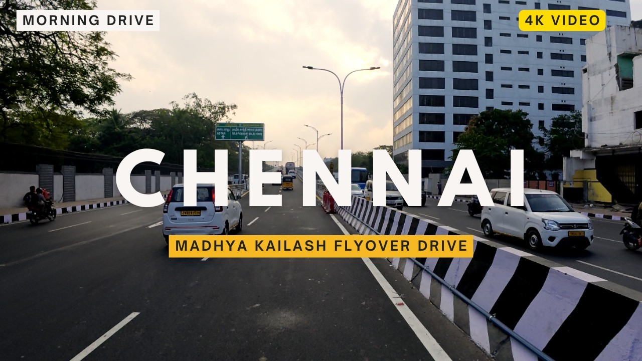 Chennai madhya kailsh new flyover drive| #chennai #madhyakailash #omr #4k #flyover #trending