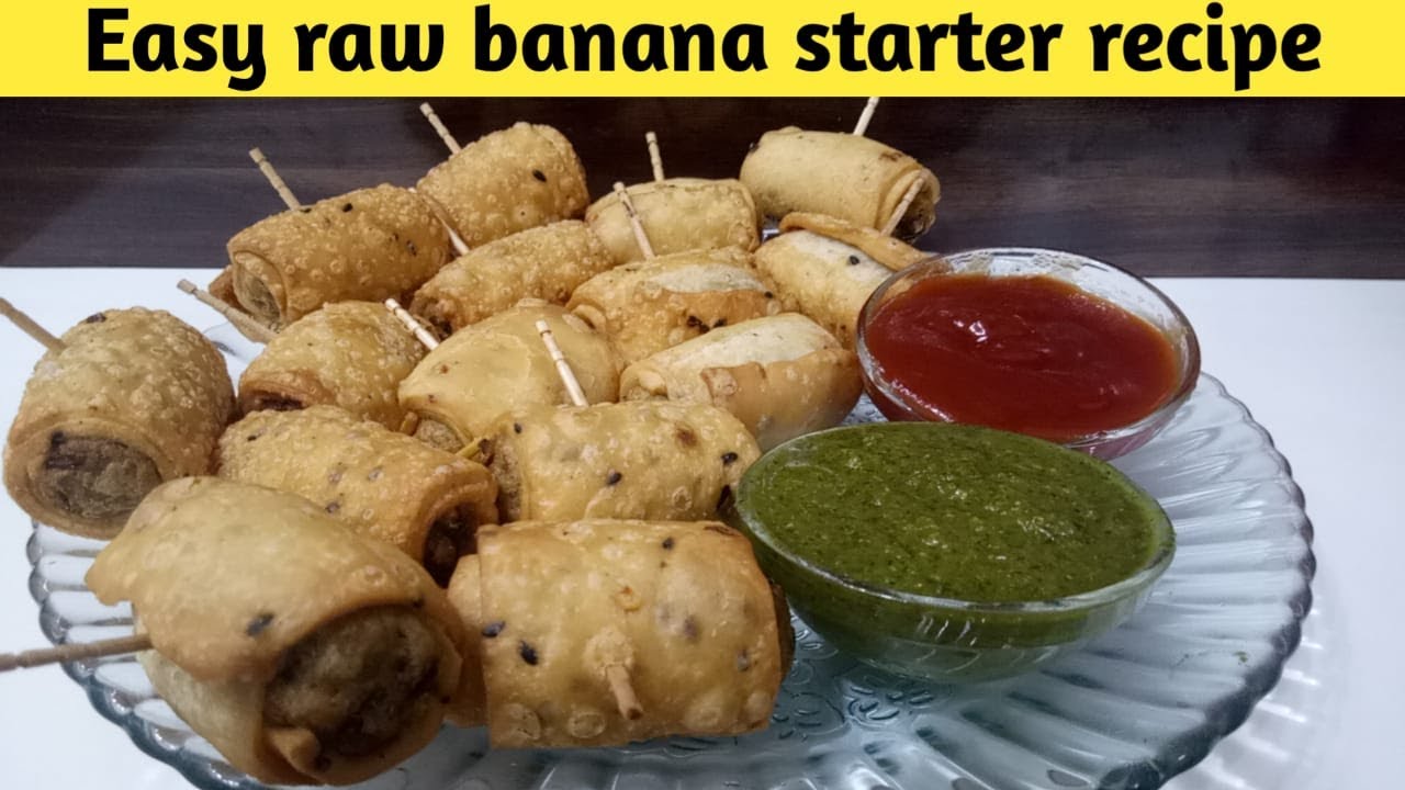 Easy & quick Starter Recipe  | Jain Raw Banana Roll Starter Recipe | Raw banana Starter Recipe