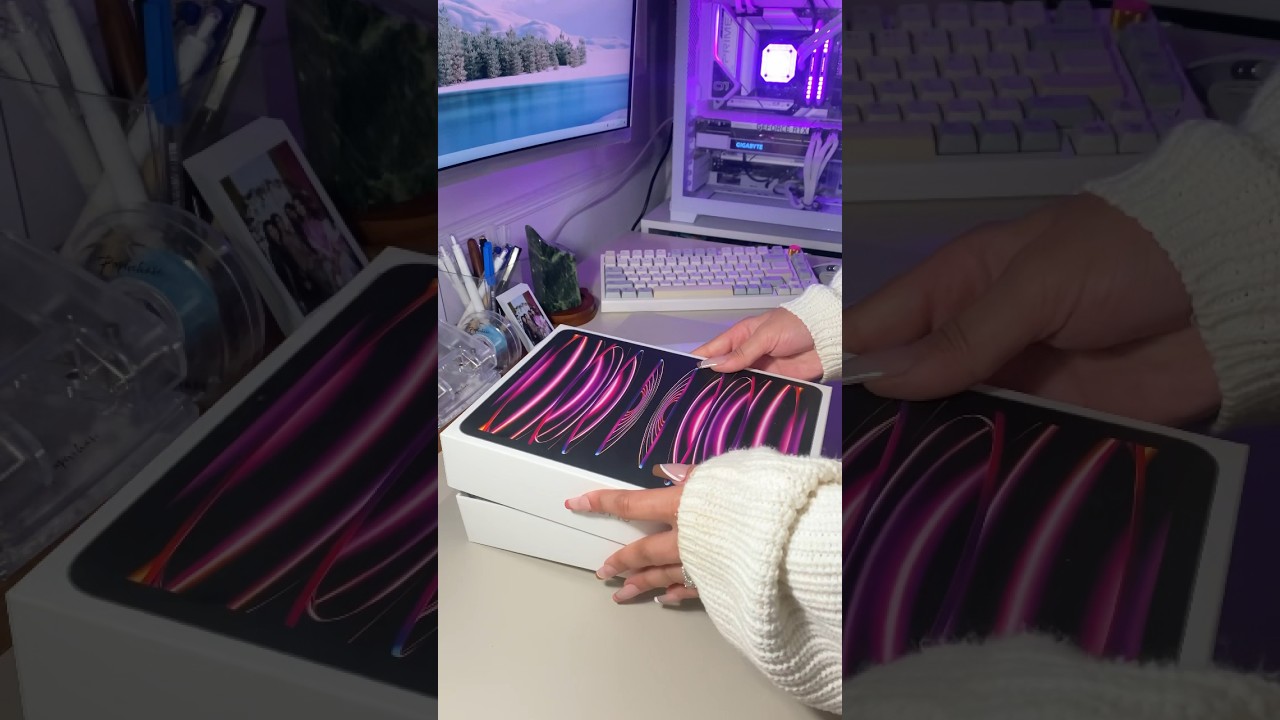 Unbox my iPad Pro 11&rdquo; with me 💗 #ipad #unboxing #asmr #unboxingvideo #ipadpro #applepencil  #viral