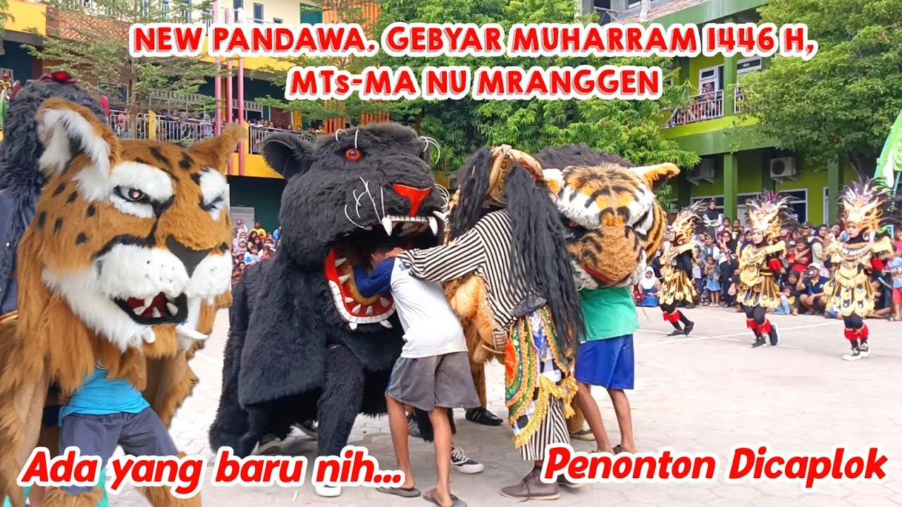 Barongan Nyaplok Penonton. New Pandawa Di Gebyar Muharram MTs-MA NU Mranggen 2024