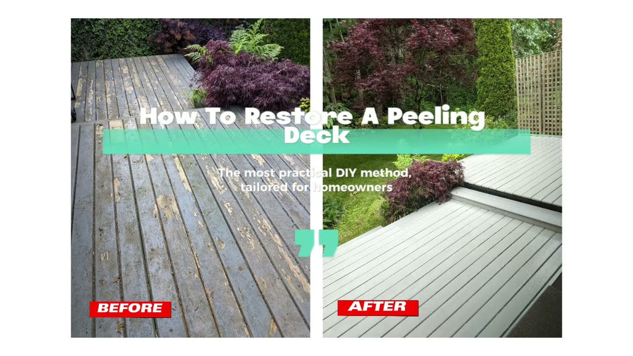The Easiest and Cheapest Way To Restore A Peeling Deck | Step by Step