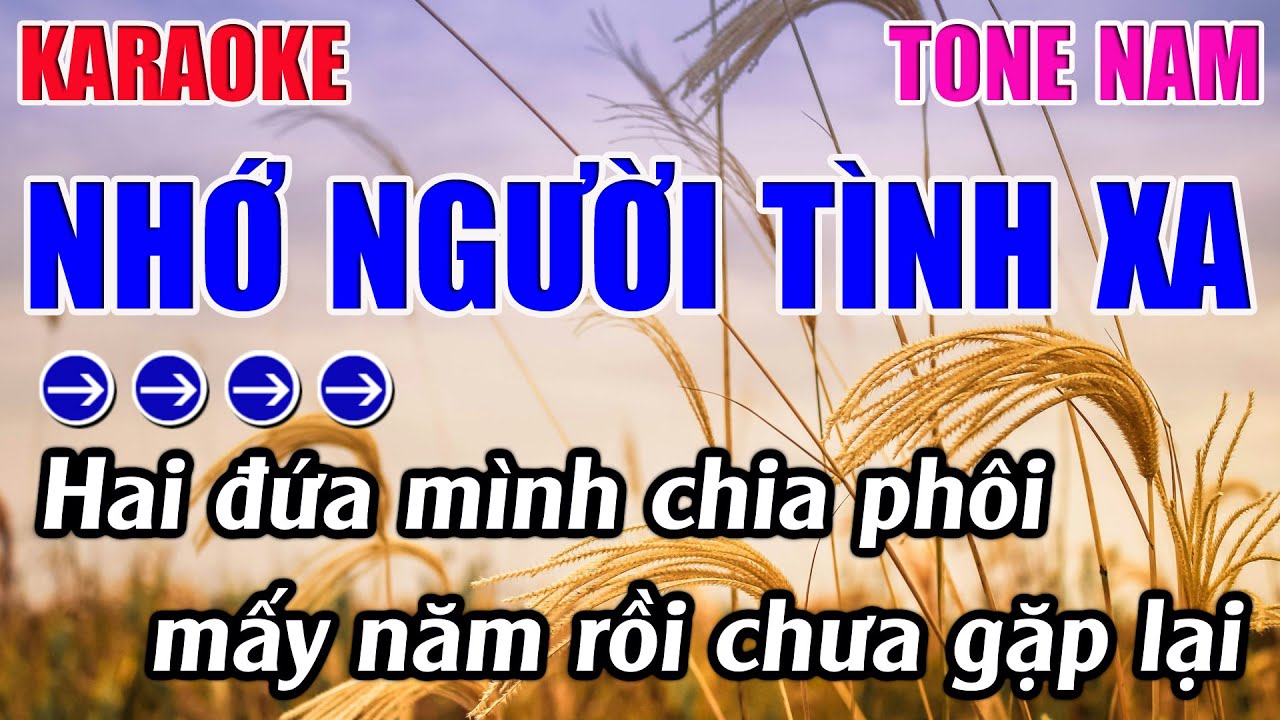 Nhớ Người Tình Xa Karaoke Tone Nam ( Am ) Karaoke 9999 - Beat Mới