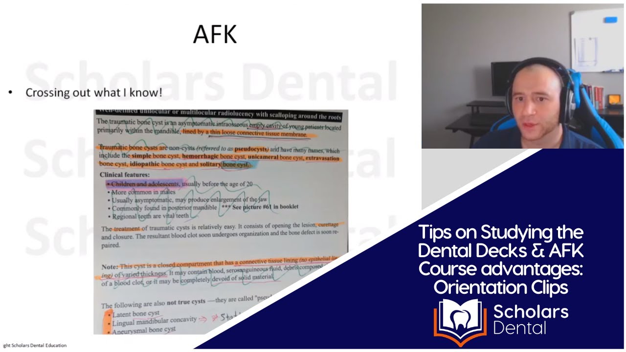 Tips on Studying the Dental Decks & AFK Course advantages: AFK Orientation Clips | NDEB Process