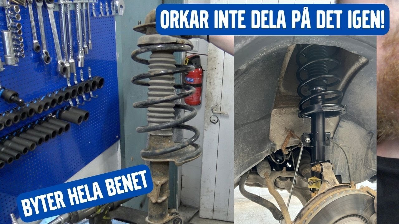 Så byter man komplett fjäderben på Volvo XC70 V70 S60 S80 2000 - 2008