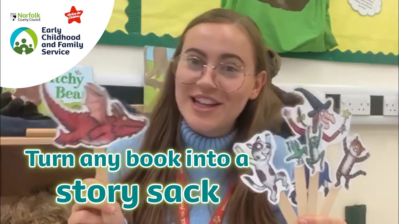 Turn any book into a story sack:  Toddler Days with the Early Childhood and Family Service
