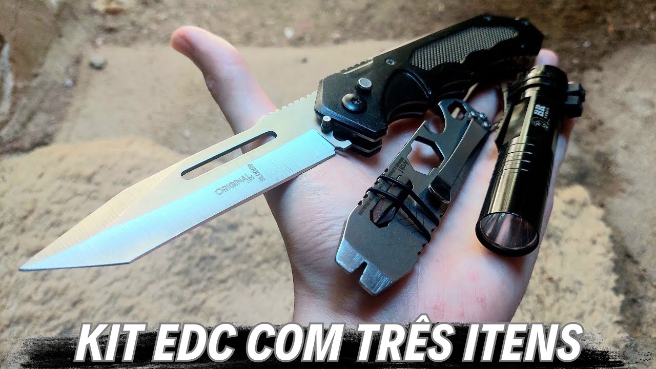 KIT EDC MINIMALISTA PARA O DIA A DIA. #edc #edcorganizer #canivete #lanterna 
