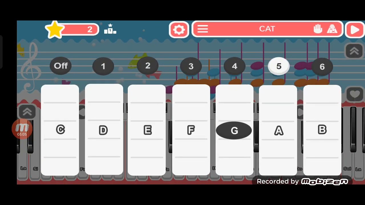 DiscoJack cat version  in chords in G key and numbers