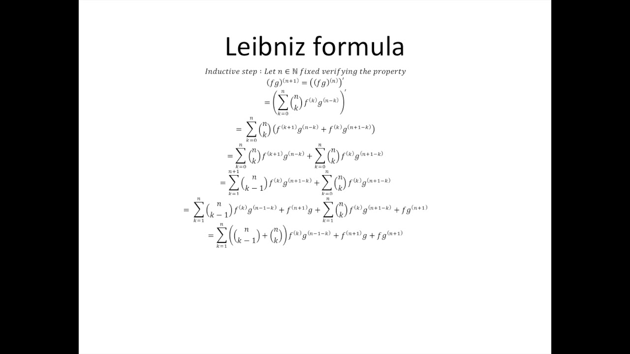 Leibniz formula