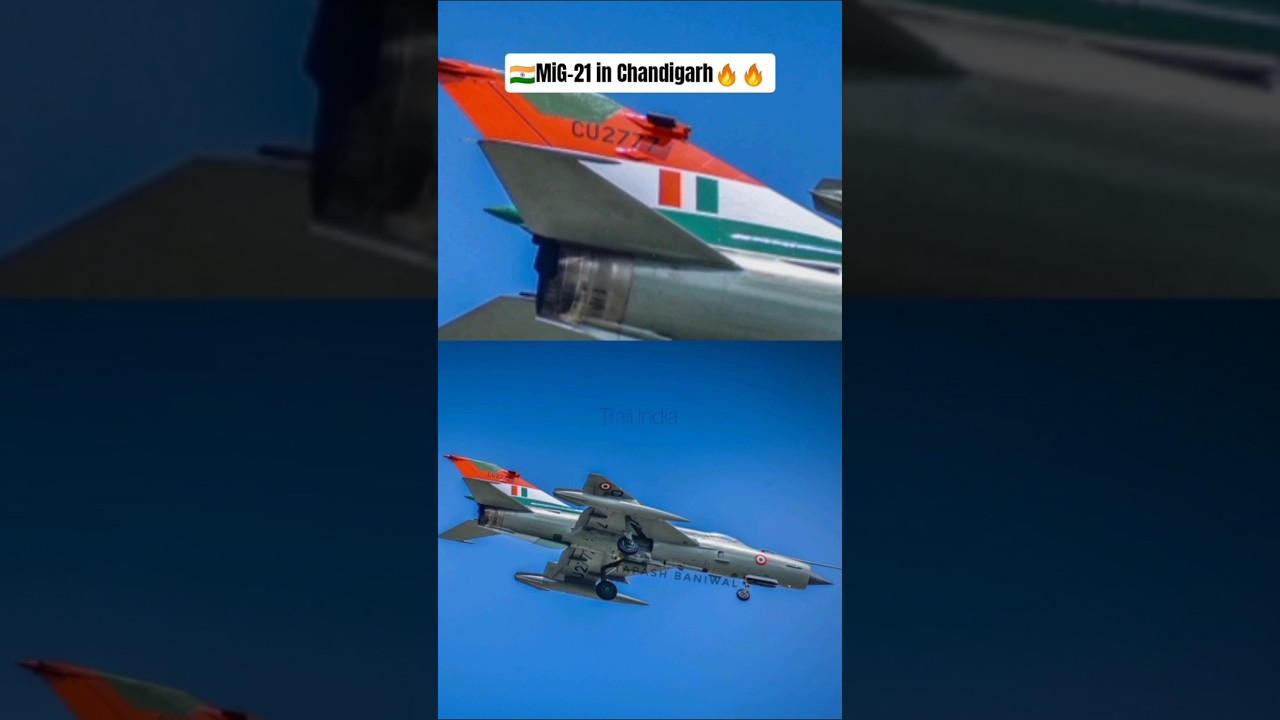 IAF Mig 21 retirement! special tail art MiG-21 at Chandigarh air force station #airshow