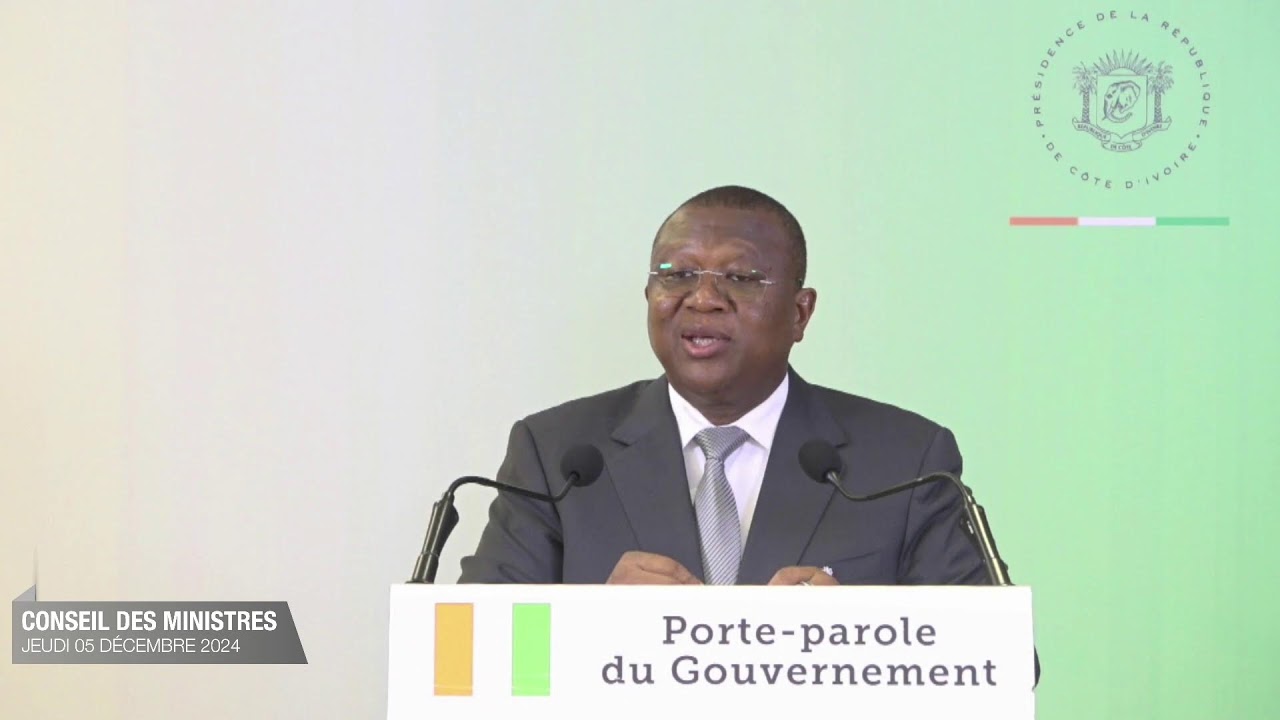 EN DIRECT |  Compte-rendu du Conseil des Ministres de ce jeudi 05 décembre 2024