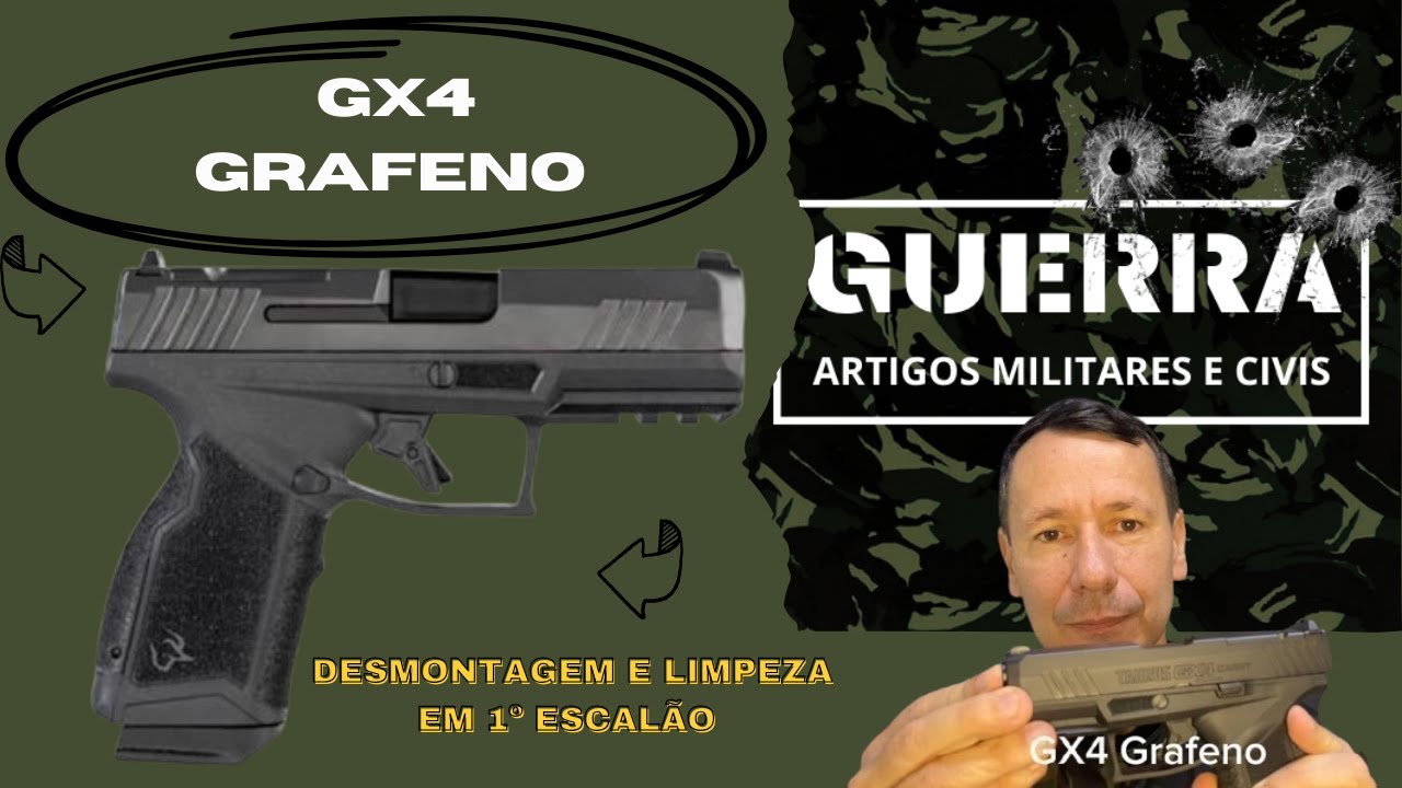 Pistola GX4 Grafeno Taurus - Apresentação, desmontagem, limpeza de 1º Escalão