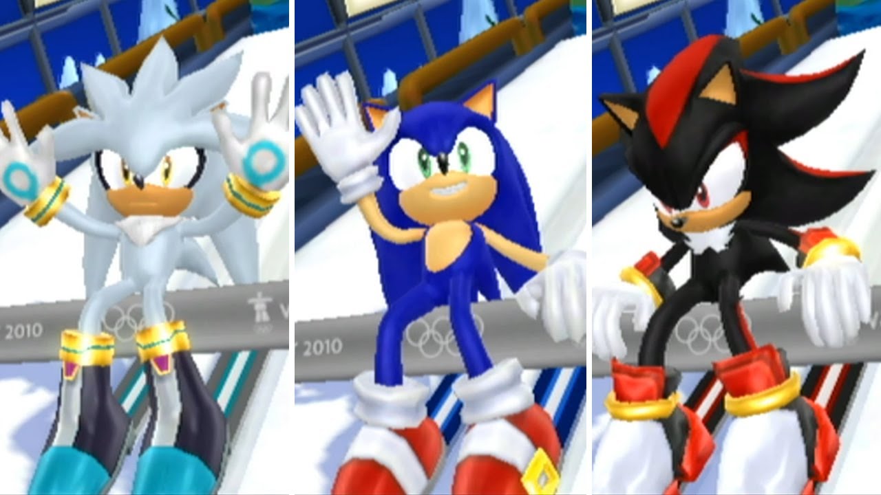Mario & Sonic at the Olympic Winter Games - All Characters Ski Jumping Large Hill Gameplay