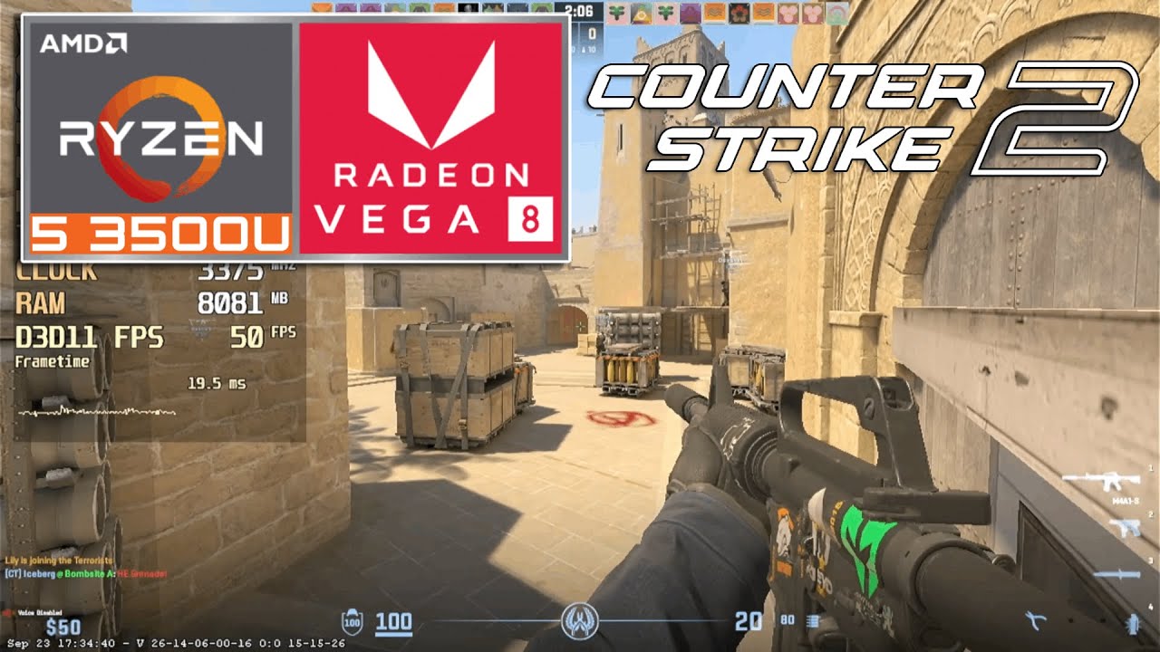 Counter-Strike 2 - Ryzen 5 3500U + VEGA 8 - 35W TDP [09/2025]