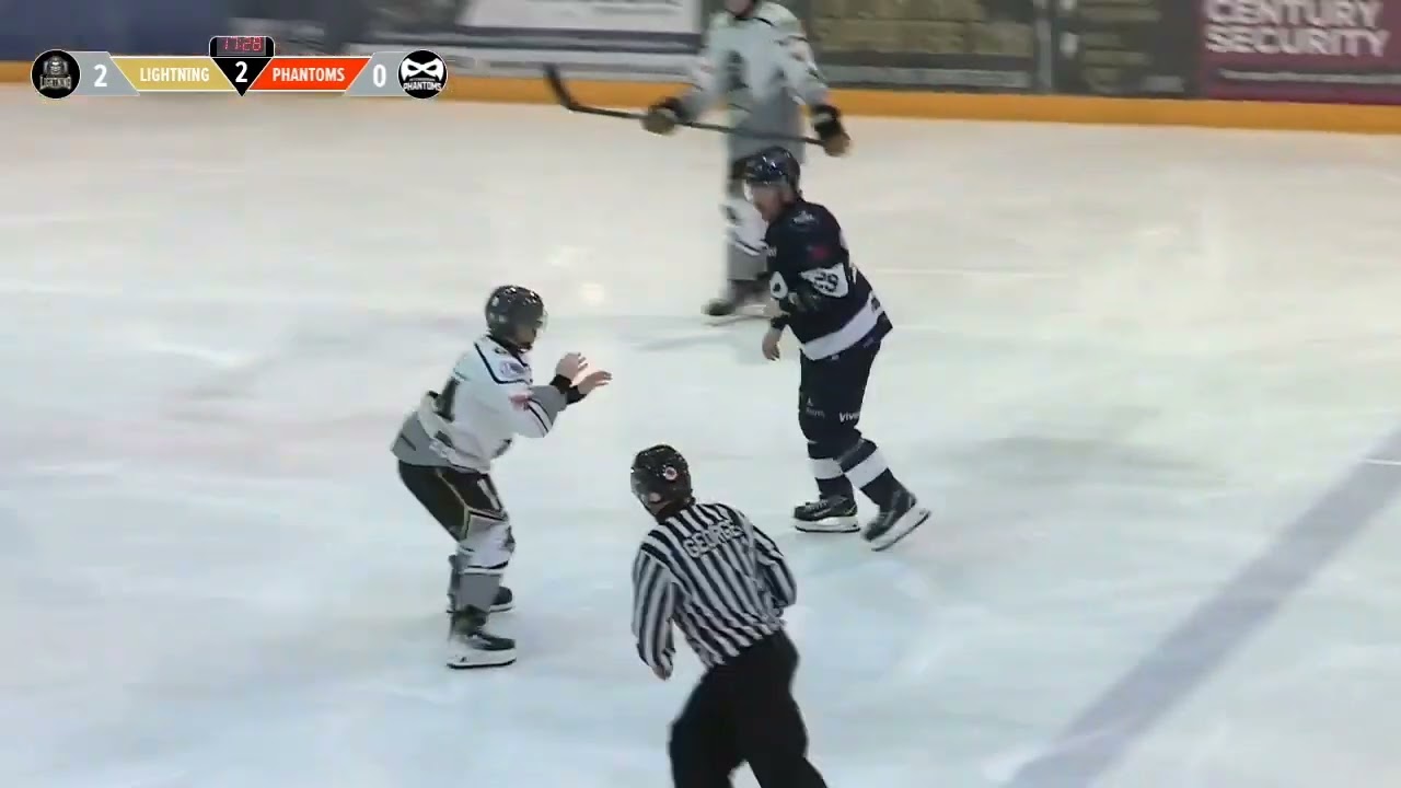 Carter Hamill vs Will Weldon NIHL fight 18-11-23