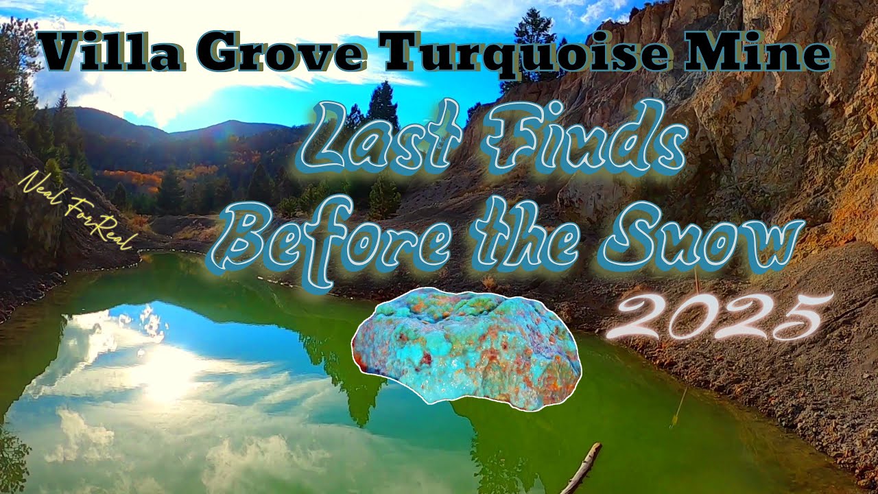 Последние находки перед снегопадом на всемирно известном бирюзовом руднике Вилла Гроув.