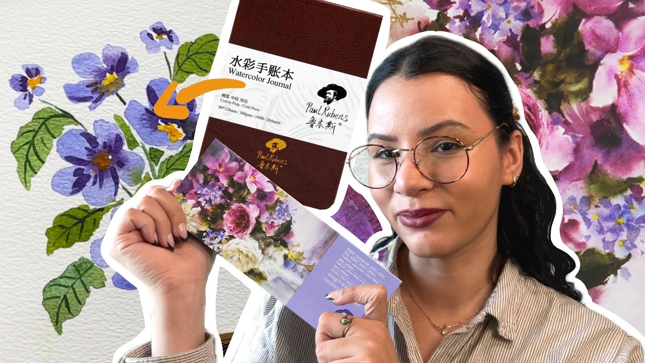 NEW Paul Rubens FLORAL Watercolor palette and Sketchbook - Review & Demo