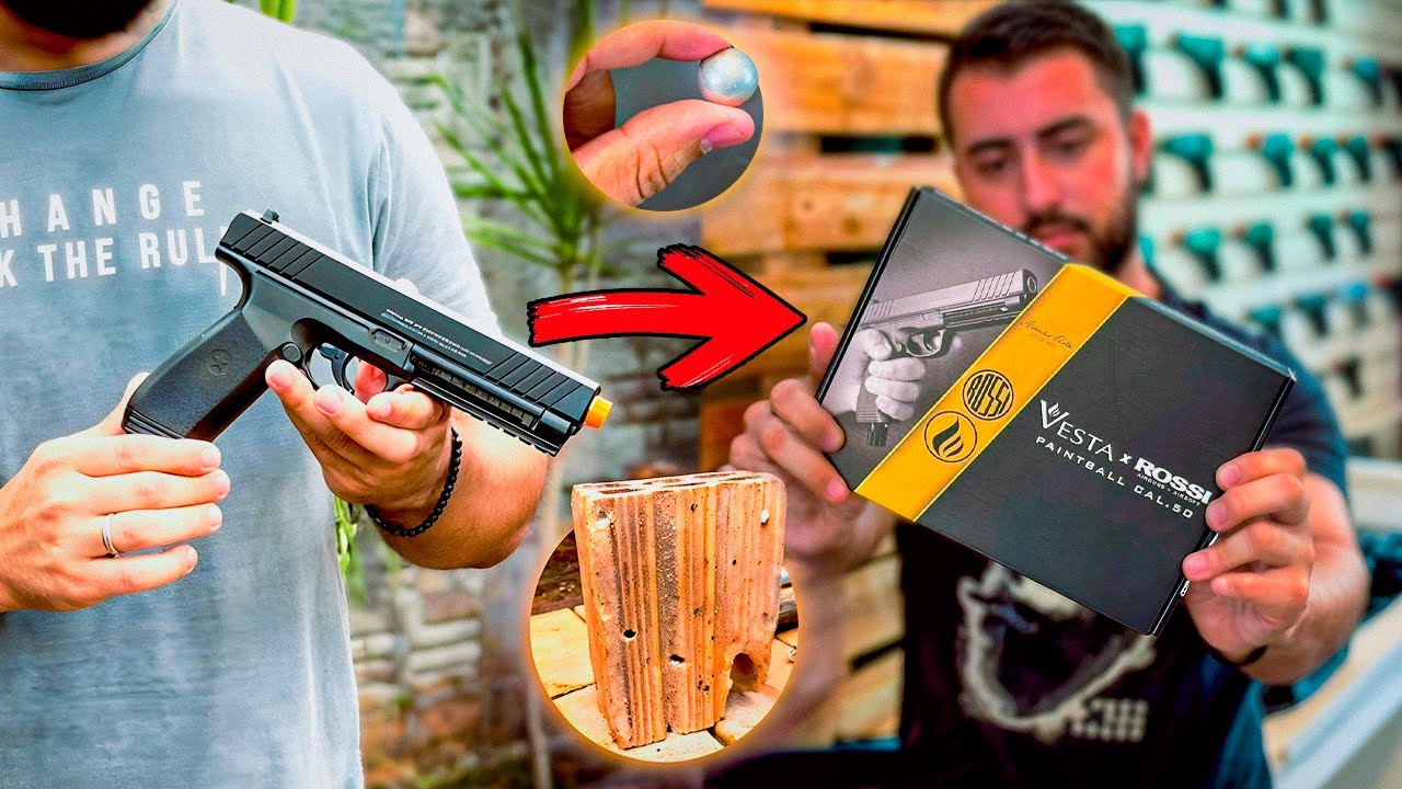 INACREDITÁVEL! A pistola Vesta .50 perfurou o TIJOLO como se fosse nada!