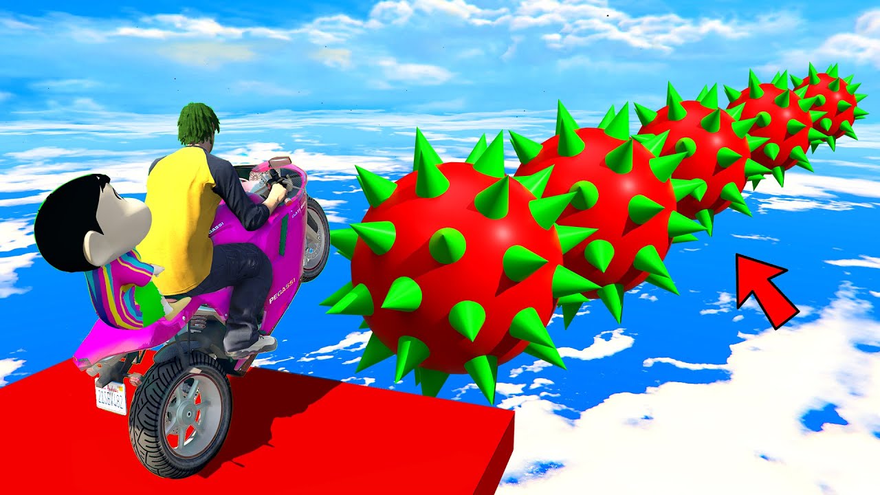 SHINCHAN vs DUDE VS CHOP Crazy Ramp Challenge in GTA 5