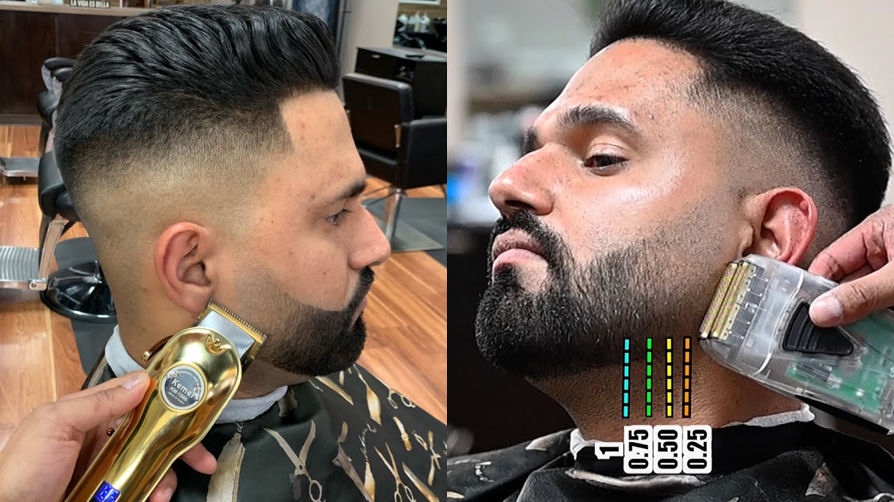 DESVANECIDO EN BARBA USANDO MAQUINAS ECONOMICAS - FADE EN BARBA #desvanecido #barberia #degradado