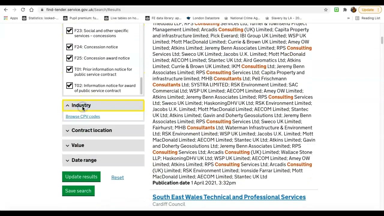 Find A Tender Service Tutorial