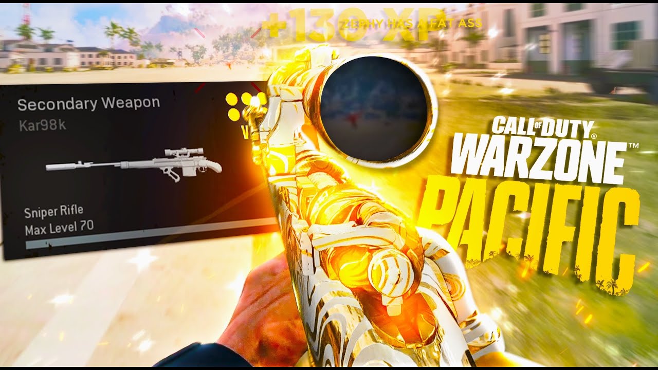 this Kar98k loadout is a hitscan... (use THIS) Warzone Pacific Caldera Sniping Gameplay