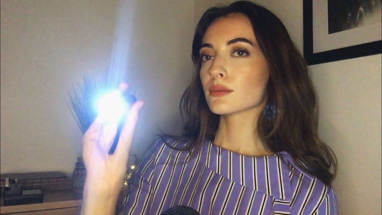 ASMR Eye Test and Hearing Test Whispered Light Triggers Roleplay