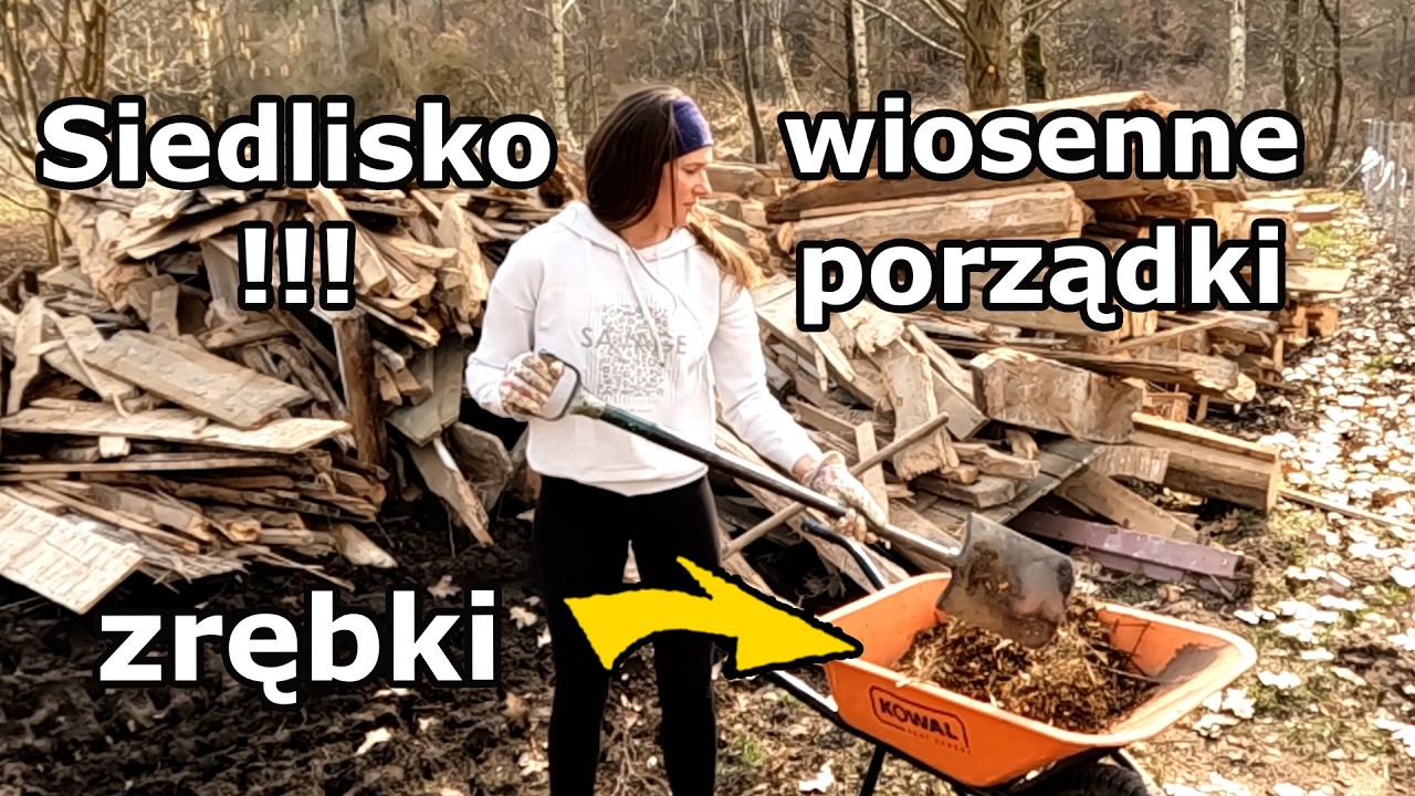 Siedlisko - wiosenne porządki ! Przygotowuję skrzynie do sadzenia kwiat&oacute;w ! Podsypuję GRABY zrębkami