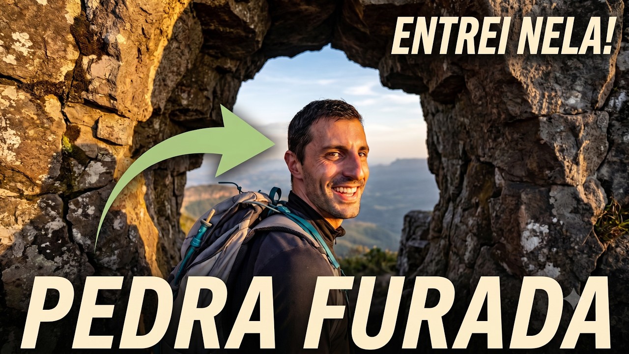 Como &eacute; a trilha por dentro da PEDRA FURADA em Urubici/Orleans (SC)? | Trilha 025