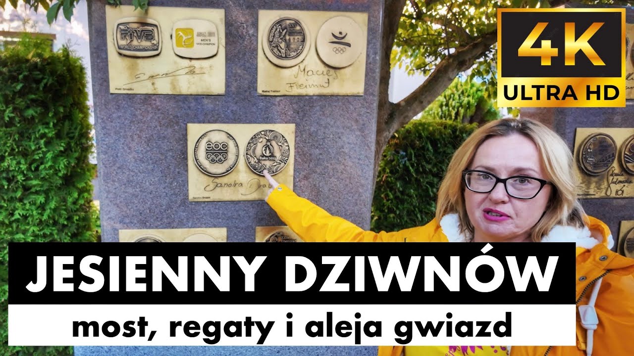 #106 🇵🇱 Jesienny Dziwnów - most, regaty i aleja gwiazd (4K Ultra HD)